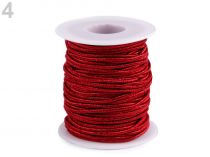 Textillux.sk - produkt Guľatá guma lurexová Ø2 mm - 4 červená