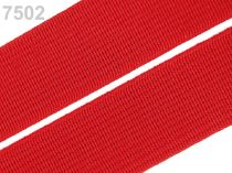 Textillux.sk - produkt Guma hladká šírka 20mm tkaná farebná ČESKÝ VÝROBOK - 7502 červená