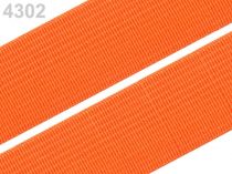 Textillux.sk - produkt Guma hladká šírka 20mm tkaná farebná ČESKÝ VÝROBOK - 4302 oranžová dyňová