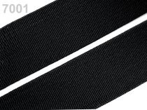 Textillux.sk - produkt Guma hladká šírka 20mm tkaná farebná ČESKÝ VÝROBOK - 7001 čierna