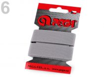 Textillux.sk - produkt Guma na kartách hladká šírka 20mm farebná ČESKÝ VÝROBOK - 6 (1006) šedá