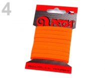 Textillux.sk - produkt Guma na kartách prádlová šírka 7mm farebná ČESKÝ VÝROBOK - 4 (4301) oranžová   neon