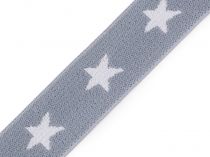 Textillux.sk - produkt Guma šírka 20 mm hviezdy - 13 šedá svetlá