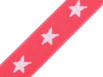 Textillux.sk - produkt Guma šírka 20 mm hviezdy - 14 ružová korálová