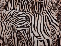 Hrubší úplet zebra 150 cm