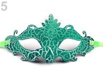 Textillux.sk - produkt Karnevalová maska - škraboška - 5 zelená smaragdová