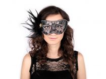 Textillux.sk - produkt Karnevalová maska - škraboška čipka s perím