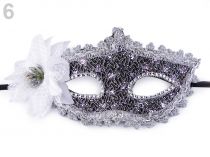 Karnevalová maska - škraboška s kvetom 2. akosť