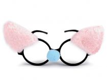 Textillux.sk - produkt Karnevalové okuliare mačka - 3 pudrová