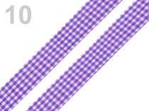 Textillux.sk - produkt Károvaná stuha  rezaná šírka 18 mm - 10 fialová