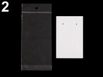 Textillux.sk - produkt Karta na náušnice s visačkou a sáčikom 50x80 mm - 2 biela perleť