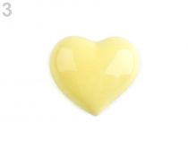 Textillux.sk - produkt Keramické srdce k dekorácii 42x46 mm - 3 bielo žltá