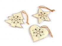 Textillux.sk - produkt Kovová vianočná dekorácia - srdce, stromček, hviezda