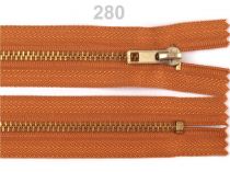 Textillux.sk - produkt Kovový /  mosadzný zips šírka 4 mm dĺžka 16 cm nohavicový - 280 Burnt Orange