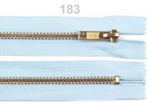 Kovový / mosadzný zips 6mm  dĺžka 20cm (jeansový) IVO
