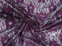 Textillux.sk - produkt Krajka s kvetmi 135 cm - 2- baklažánová krajka s kvetmi