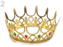 Textillux.sk - produkt Kráľovská koruna karnevalová kráľovná - 2 zlatá sv.