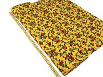 Textillux.sk - produkt Polyesterová látka krojová s malým kvetom šírka 145 cm - 07 malý kvet-žltá