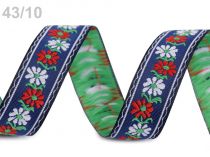 Textillux.sk - produkt Krojová a ľudová stuha s kvetinovým vzorom 18 mm - vzorovka
