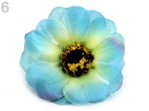 Textillux.sk - produkt Kvet čajová ruža Ø50 mm - 6 modrá azurová