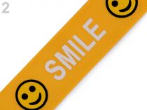 Textillux.sk - produkt Lampas / rypsová stuha Smile šírka 24 mm - 2 oranžovožltá