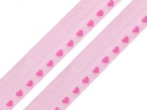 Textillux.sk - produkt Lemovacia guma polená s potlačou šírka 20 mm - 2 (11) ružová sv. ružová