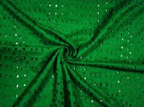 Textillux.sk - produkt Madeira farebná s richelieu vzorom 130 cm - 3-  madeira farebná s richelieu vzorom , zelená