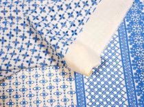 Textillux.sk - produkt Madeira-modrý štvorlístok s bordúrou 140 cm