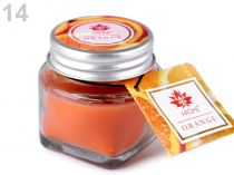 Textillux.sk - produkt Malá vonná sviečka v skle s menovkou - 14 (Orange) oranžová výrazná