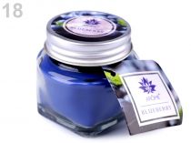 Textillux.sk - produkt Malá vonná sviečka v skle s menovkou - 18 (Blueberry) modrá zafírová