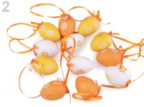 Textillux.sk - produkt Malé veľkonočné vajíčka s atlasovou stužkou - 2 oranžovožltá