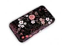 Textillux.sk - produkt Manikúra v púzdre s kvetmi - 6 čierna