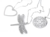 Textillux.sk - produkt Náhrdelník srdce, vážka, kruh s ornamentami z nerezovej ocele