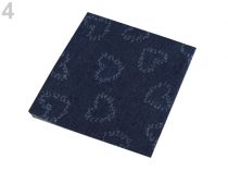 Textillux.sk - produkt Nažehlovacie záplaty 17x43 cm riflové - 4 jeans žihaný srdce