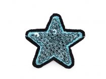 Textillux.sk - produkt Nažehlovačka hviezda s flitrami - 26 modrá svetlá