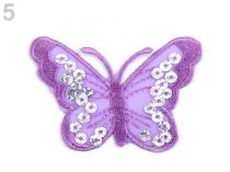Textillux.sk - produkt Nažehlovačka motýľ s flitrami - 5 fialová