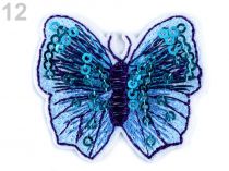 Textillux.sk - produkt Nažehlovačka motýľ s flitrami - 12 modrofialová