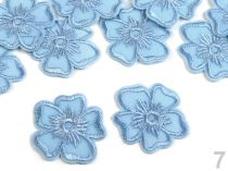 Textillux.sk - produkt Nažehlovačka vyšívaný kvet - 7 modrá ľadová