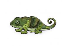 Textillux.sk - produkt Nažehlovačka zvieratá - 5 zelenobežova chameleón