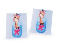 Textillux.sk - produkt Nažehlovačka zvieratká 8x10 cm - 3 modrá svetlá žirafa