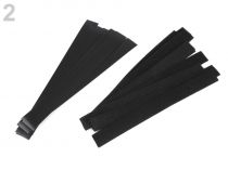 Textillux.sk - produkt Nízkoprofilový suchý zips strihaný 2x20 cm jemný - 2 čierna