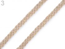 Textillux.sk - produkt Odevná šnúra / bavlnená priadza / knot Ø5 mm splietaná - 3 režná