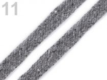 Textillux.sk - produkt Odevná šnúra plochá šírka 10 mm - 11 šedá svetlá