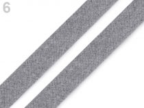 Textillux.sk - produkt Odevná šnúra plochá šírka 15 mm - 6 šedá svetlá