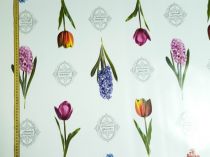 Textillux.sk - produkt Okrúhle PVC obrusy do interiéru a záhrady priemer 140 cm - 228 hyacint a tulipán
