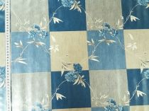 Textillux.sk - produkt Okrúhle PVC obrusy do interiéru a záhrady priemer 140 cm - 237 ťahavý kvietok modrý