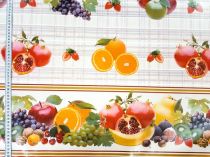Textillux.sk - produkt Okrúhle PVC obrusy do interiéru a záhrady priemer 140 cm - 261 ovocie s bordúrou