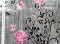 Textillux.sk - produkt Okrúhle PVC obrusy do interiéru a záhrady priemer 140 cm - 347 čierna krása s kvetom