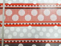 Textillux.sk - produkt Okrúhle PVC obrusy do interiéru a záhrady priemer 140 cm - 385 guličky v pásoch, červená