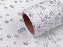 Textillux.sk - produkt Organza šírka 36 cm s potlačou a glitrami